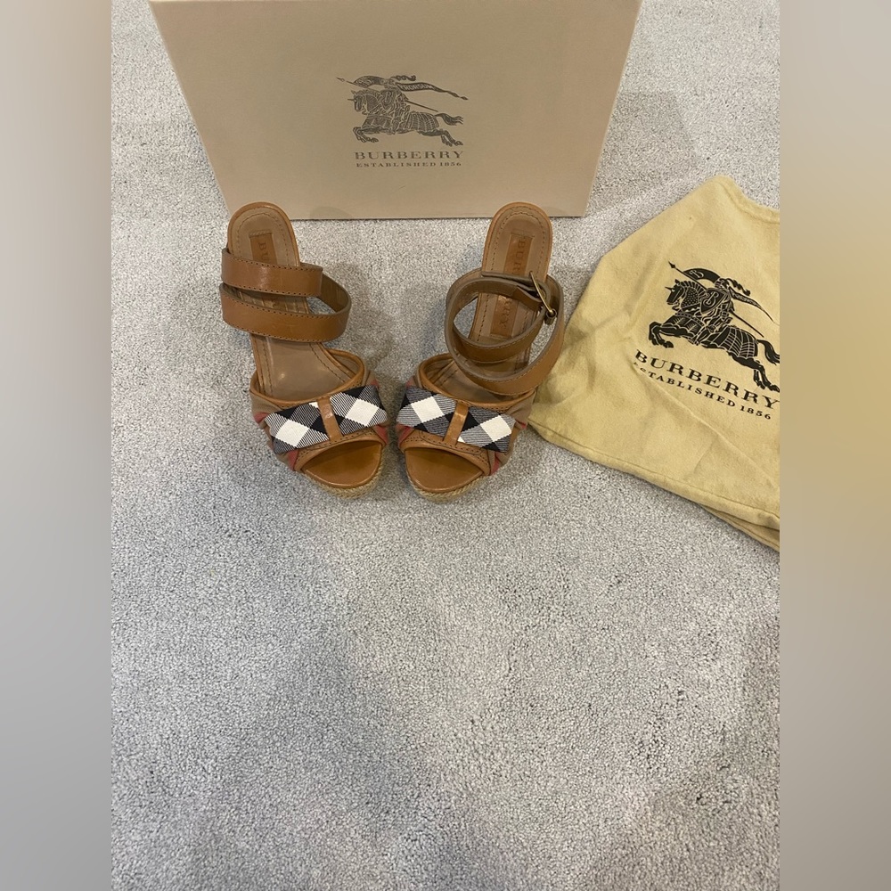 Burberry wedge espadrilles